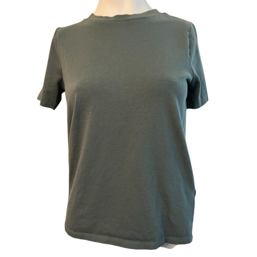 Madewell Womens XS Cotton Crewneck Tee Shirt Sage Green Casual Short Sleeve